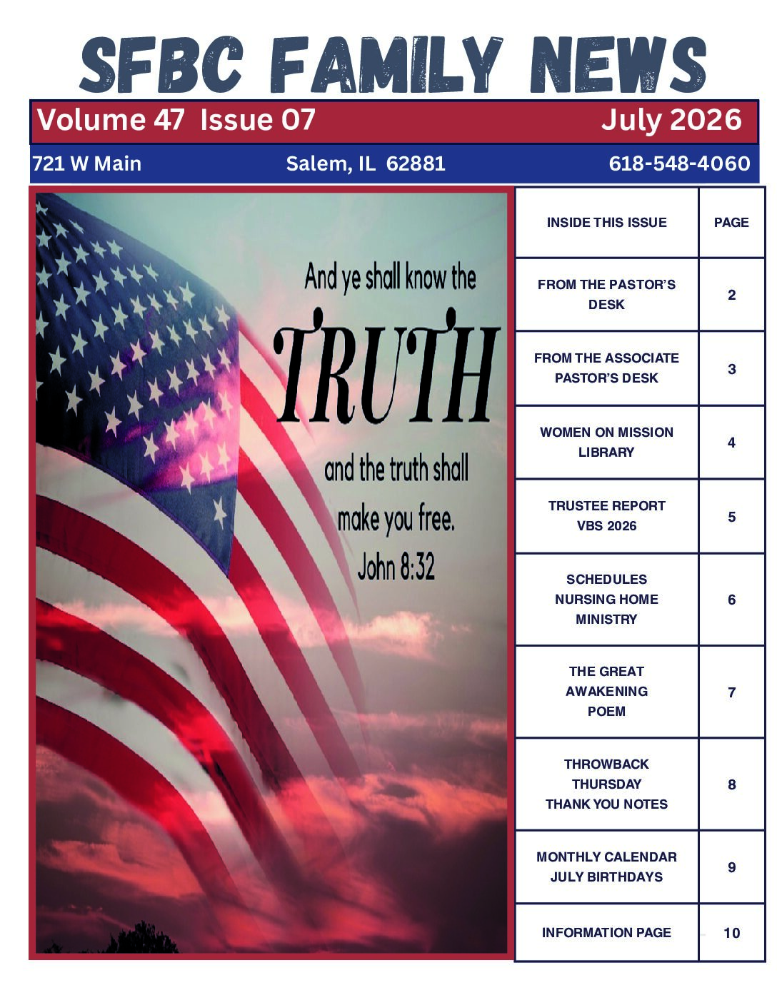 July Family Newsletter